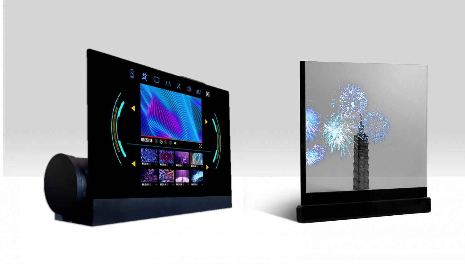 可捲式、折疊性、高透明