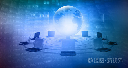 全球的计算机网络对抽象的技术背景